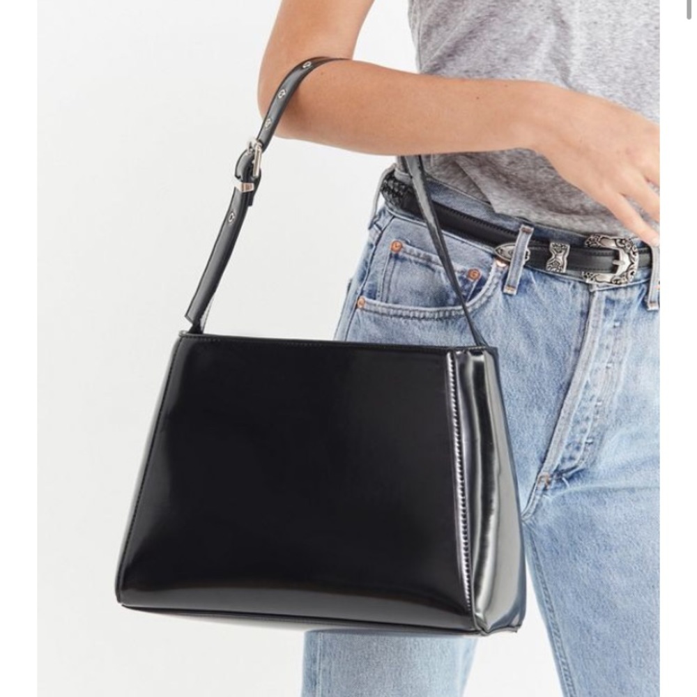 Urban Outfitters Black Trapezoid Shoulder Bag